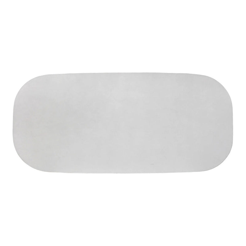 Table de salle à manger ovale 83 en béton Margot gris clair effet faux plâtre pour intérieur/extérieur