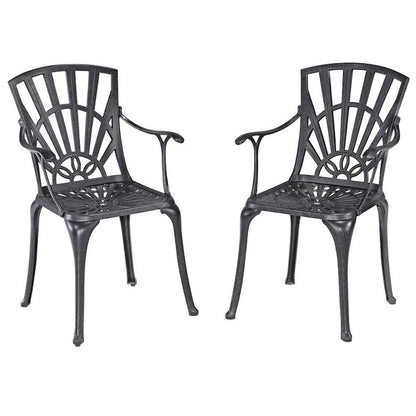 Ensemble de salle à manger d'extérieur 7 pièces Grenada Charcoal en aluminium - 72 x 29 x 42