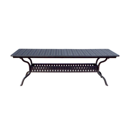 Ensemble de salle à manger d'extérieur 11 pièces St.Cruz avec table extensible 42 x 92 / 42 x 120