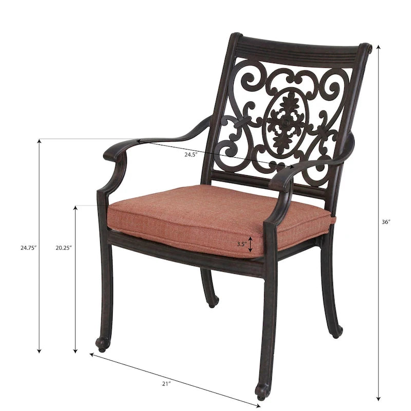 Ensemble de salle à manger d'extérieur 11 pièces St.Cruz avec table extensible 42 x 92 / 42 x 120