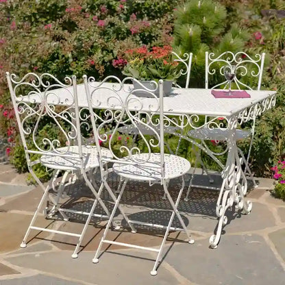 Ensemble de salle à manger 5 pièces en métal Solebury - 51,18 L x 33,07 l x 29,92 H