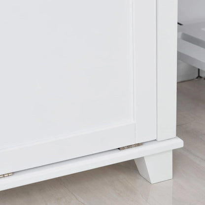 Meuble de salle de bain moderne avec trieur de linge inclinable