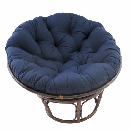 Fauteuil Papasan en rotin Bali 42 po avec coussin en sergé