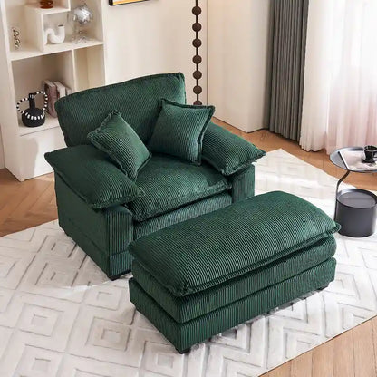 Fauteuil surdimensionné 56,9 W avec repose-pieds, fauteuil de lecture pour chambre à coucher, canapé-lit paresseux, canapé inclinable simple et moderne surdimensionné