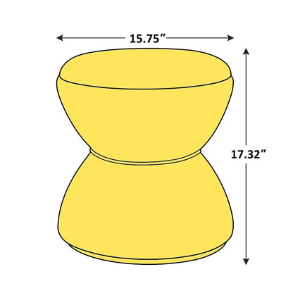 VANOMi Ottoman rembourré Boucle Djembe avec base pivotante, pouf, tabouret de coiffeuse pivotant pour salon, dressing (lot de 2)