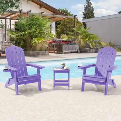 Bonosuki Lot de 2 chaises pliantes Adirondack pour patio et brasero