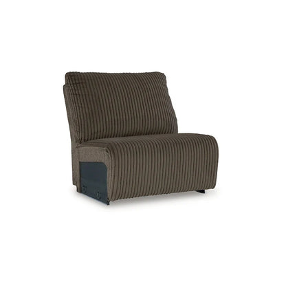 Signature Design by Ashley Canapé d'angle inclinable 6 places avec chaise longue Top Tier marron - 147 L x 134 P x 41 H