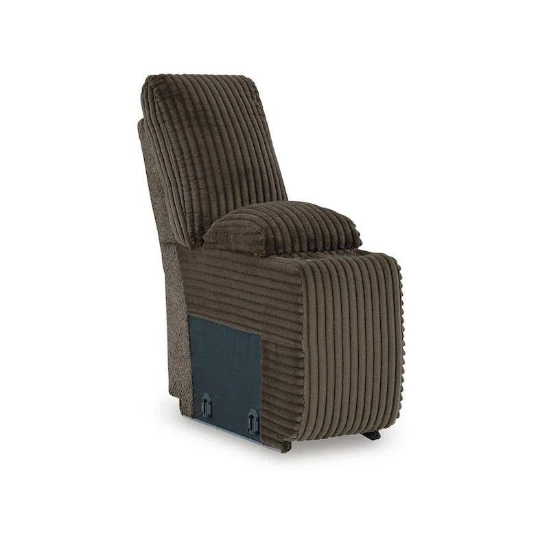 Signature Design by Ashley Canapé d'angle inclinable 6 places avec chaise longue Top Tier marron - 147 L x 134 P x 41 H