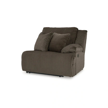 Signature Design by Ashley Canapé d'angle inclinable 6 places avec chaise longue Top Tier marron - 147 L x 134 P x 41 H