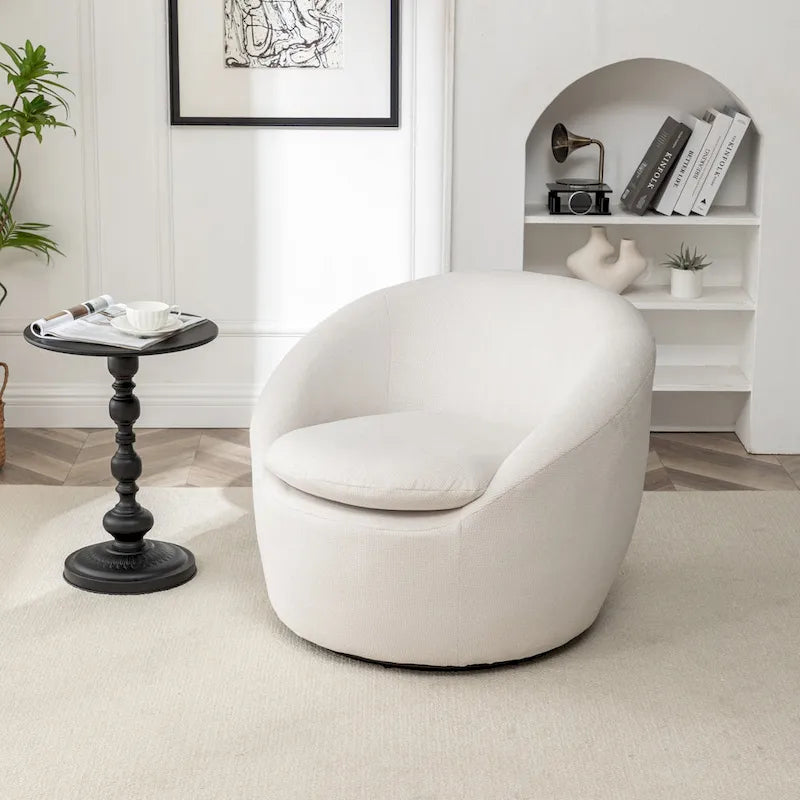 Fauteuil pivotant - Rotation à 360° - Tissu bouclette