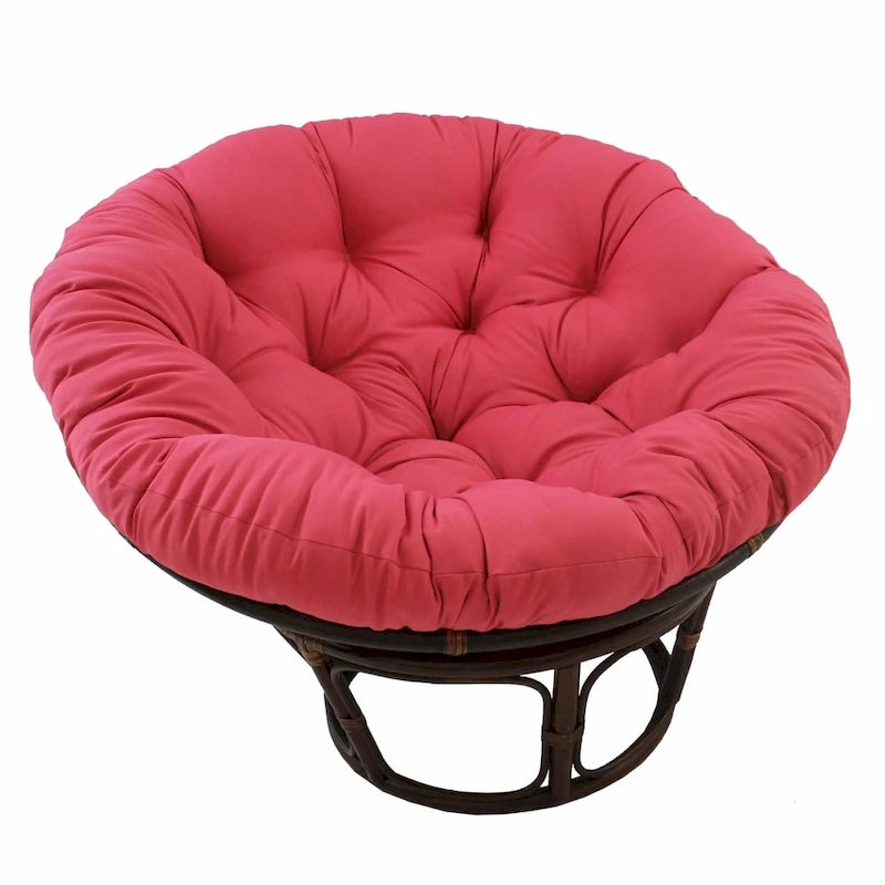 Fauteuil Papasan en rotin Bali 42 po avec coussin en sergé