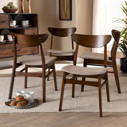 Lot de 4 chaises de salle à manger modernes de style transitionnel Parlin Mid-Century