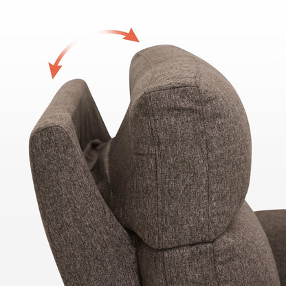 Canapé inclinable électrique MCombo 60,2 po avec massage et double chauffage, appuie-tête réglable, ports USB et Type C, tissu