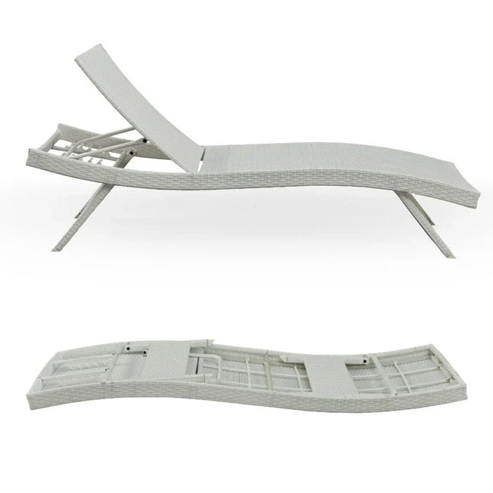 Chaises longues en osier tout temps - Lot de 2