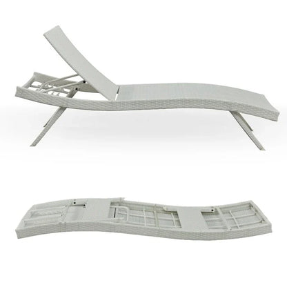 Chaises longues en osier tout temps - Lot de 2