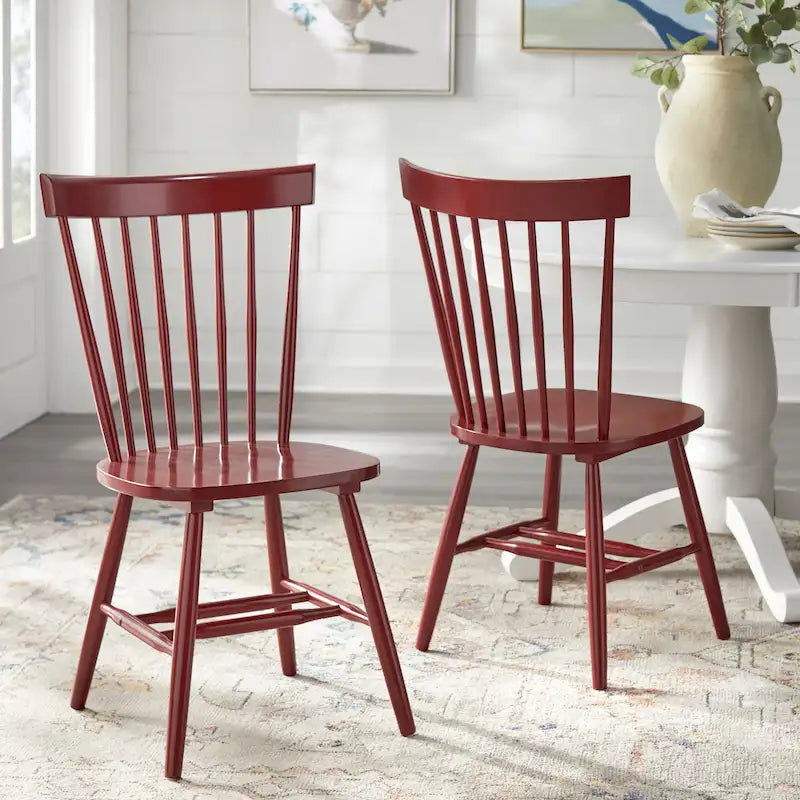Chaises de salle à manger à barreaux en bois massif Venice Simple Living (Lot de 2)