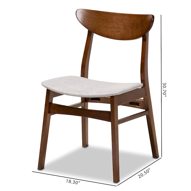 Lot de 4 chaises de salle à manger modernes de style transitionnel Parlin Mid-Century