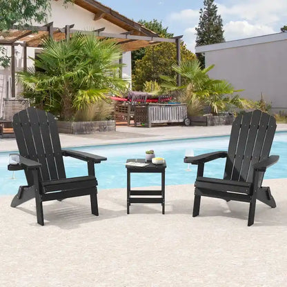 Bonosuki Lot de 2 chaises pliantes Adirondack pour patio et brasero