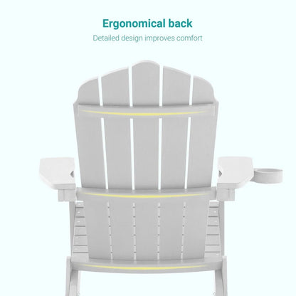 Bonosuki Lot de 2 chaises pliantes Adirondack pour patio et brasero