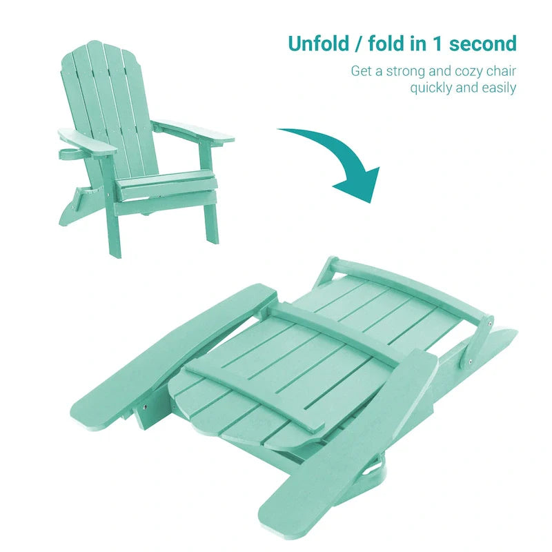 Bonosuki Lot de 2 chaises pliantes Adirondack pour patio et brasero