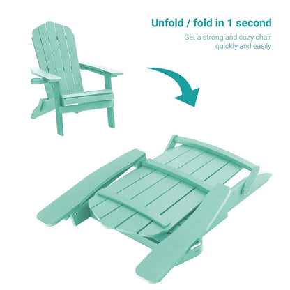 Bonosuki Lot de 2 chaises pliantes Adirondack pour patio et brasero