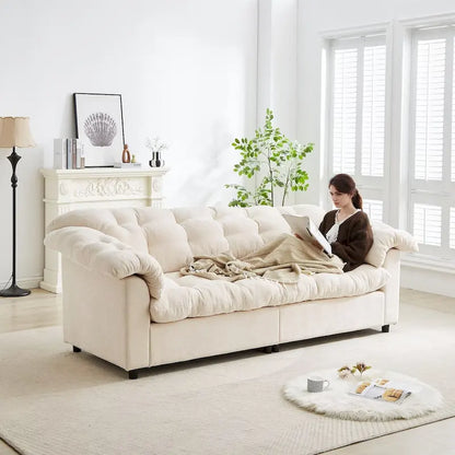 99.2  Canapé profond Chenille Confort, Canapé nuage moelleux tapissé
