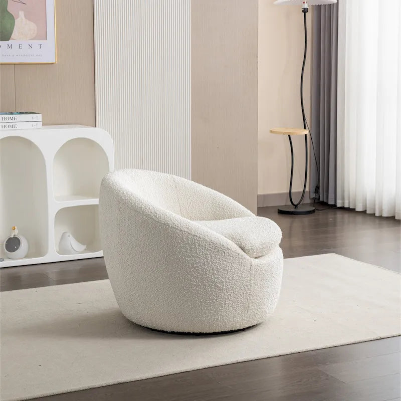Fauteuil pivotant - Rotation à 360° - Tissu bouclette