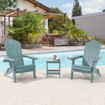 Bonosuki Lot de 2 chaises pliantes Adirondack pour patio et brasero