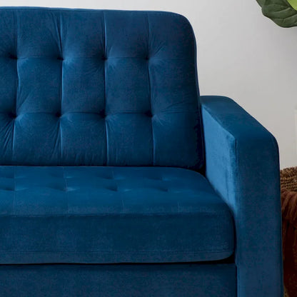 Canapé Brookside Brynn 76 po. avec accoudoirs carrés en similicuir/velours/tissu