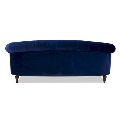Canapé capitonné chesterfield La Rosa 84 en velours, style moderne du milieu du siècle