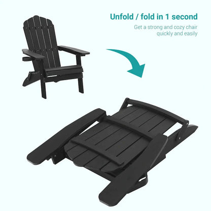 Bonosuki Lot de 2 chaises pliantes Adirondack pour patio et brasero