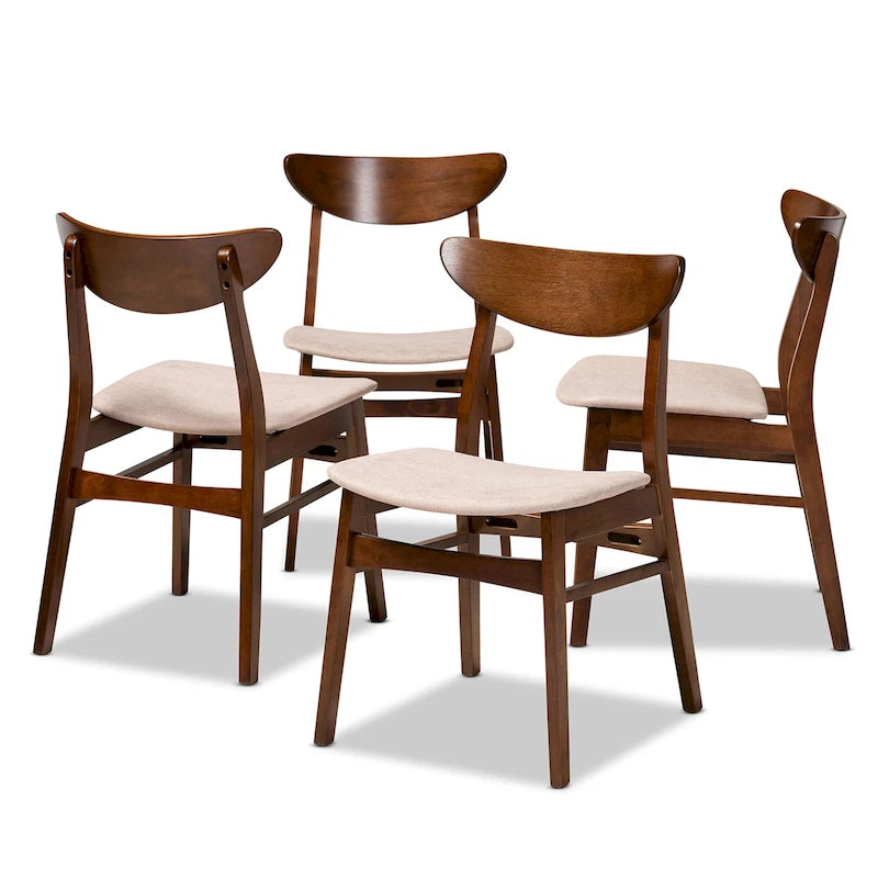 Lot de 4 chaises de salle à manger modernes de style transitionnel Parlin Mid-Century