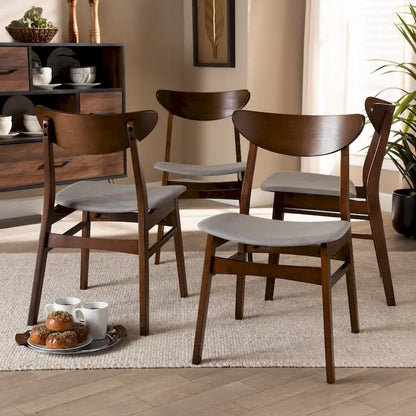 Lot de 4 chaises de salle à manger modernes de style transitionnel Parlin Mid-Century