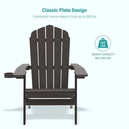 Bonosuki Lot de 2 chaises pliantes Adirondack pour patio et brasero