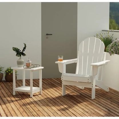 Chaise Adirondack pliante d'extérieur avec porte-gobelet