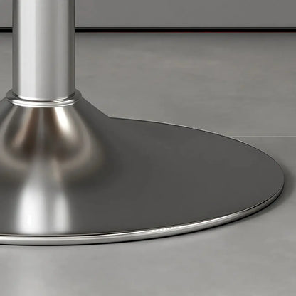 Tabouret de bar réglable pivotant à coussin en cuir