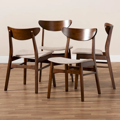 Lot de 4 chaises de salle à manger modernes de style transitionnel Parlin Mid-Century