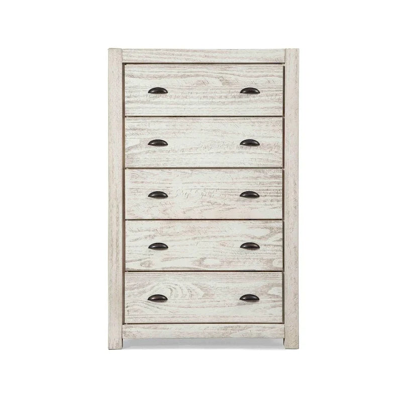 Commode 5 tiroirs en bois massif Montauk Grain Wood Furniture