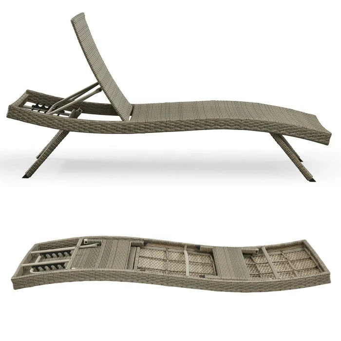 Chaises longues en osier tout temps - Lot de 2