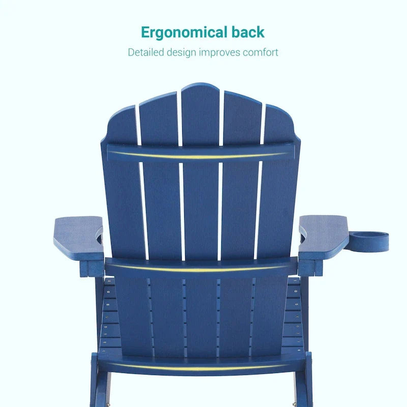 Bonosuki Lot de 2 chaises pliantes Adirondack pour patio et brasero
