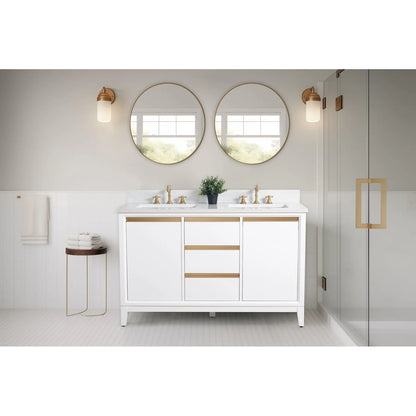 Meuble-lavabo Vanity Art avec évier en céramique et dessus en marbre reconstitué