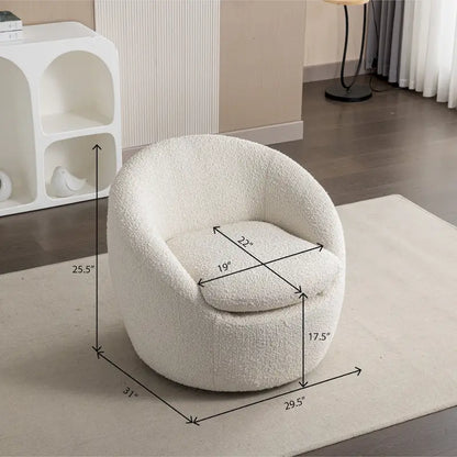 Fauteuil pivotant - Rotation à 360° - Tissu bouclette