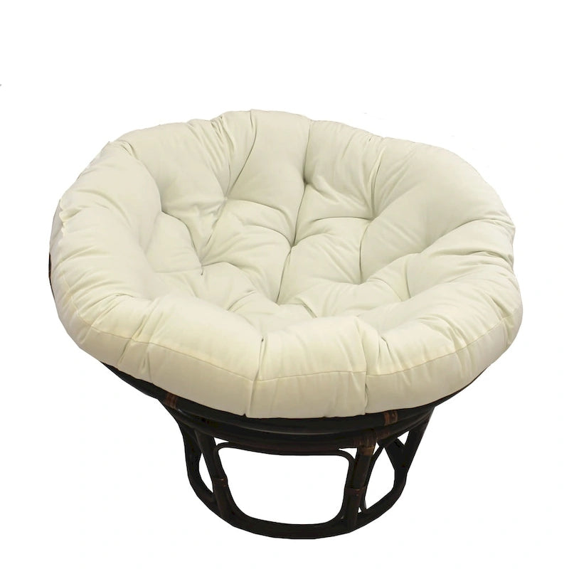 Fauteuil Papasan en rotin Bali 42 po avec coussin en sergé