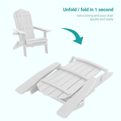 Bonosuki Lot de 2 chaises pliantes Adirondack pour patio et brasero