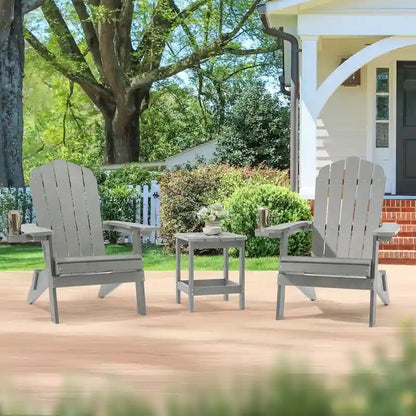 Bonosuki Lot de 2 chaises pliantes Adirondack pour patio et brasero