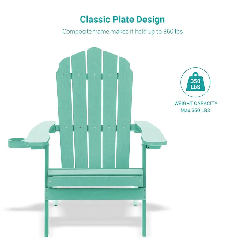 Bonosuki Lot de 2 chaises pliantes Adirondack pour patio et brasero