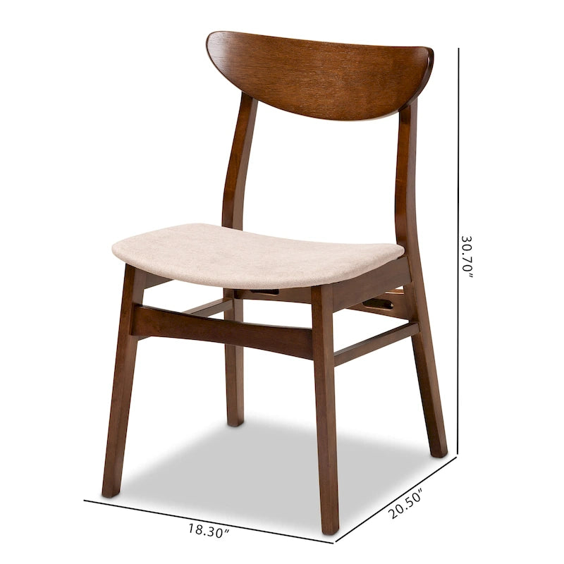 Lot de 4 chaises de salle à manger modernes de style transitionnel Parlin Mid-Century