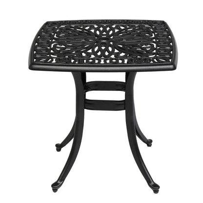 Patio 21 Table de salle à manger en fonte d'aluminium avec trou pour parasol
