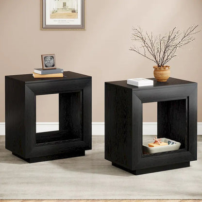 Table d'appoint en bois avec rangement, tables de chevet en noyer pour salon, chambre à coucher