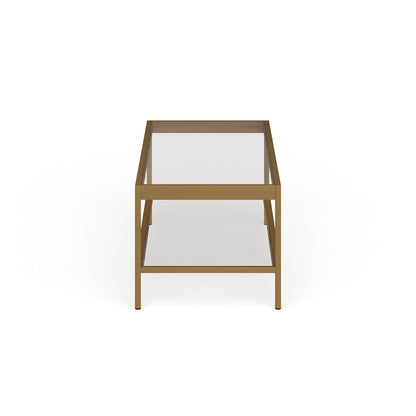 Table basse Alexis en métal et verre